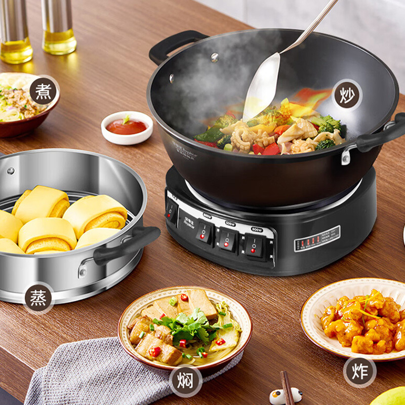 荣事达电炒锅4L炖蒸煮多用途不粘锅电火锅单笼RS-FT32高清大图