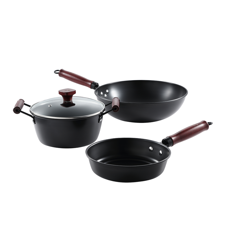 佰造瑞享精铁锅三件套BZ-FTZ503B