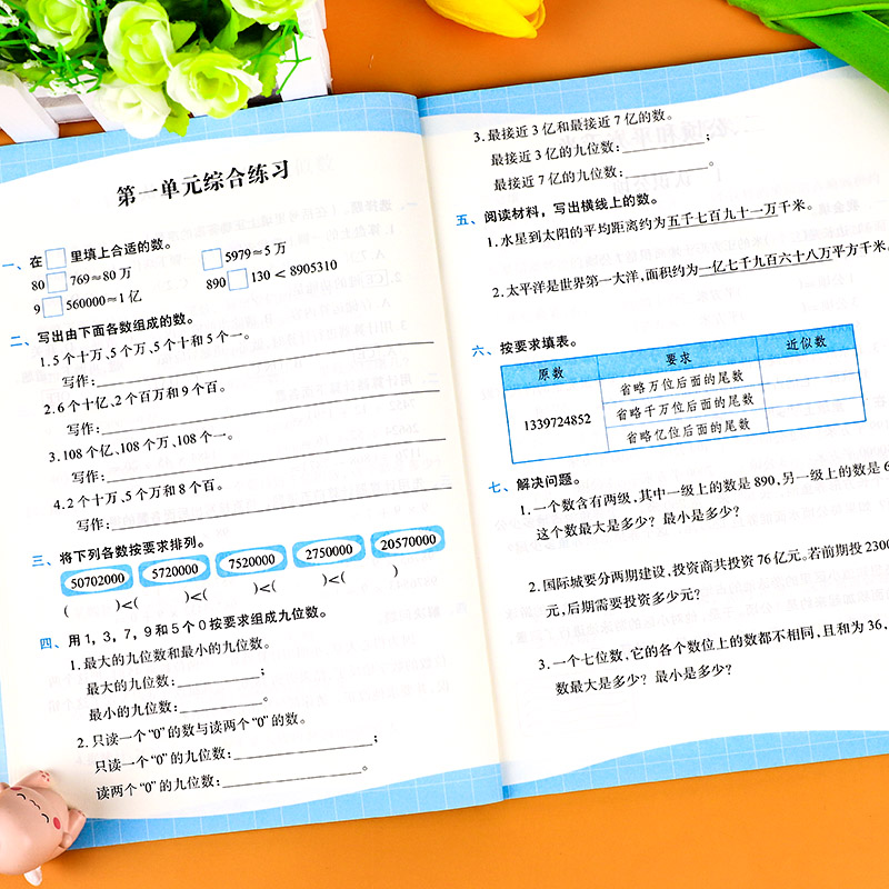 [四上+下]应用题 小学通用 [正版]优惠小学生一二三四五六年级应用题强化专项训练上下册数学人教版RJ小学12345高清大图