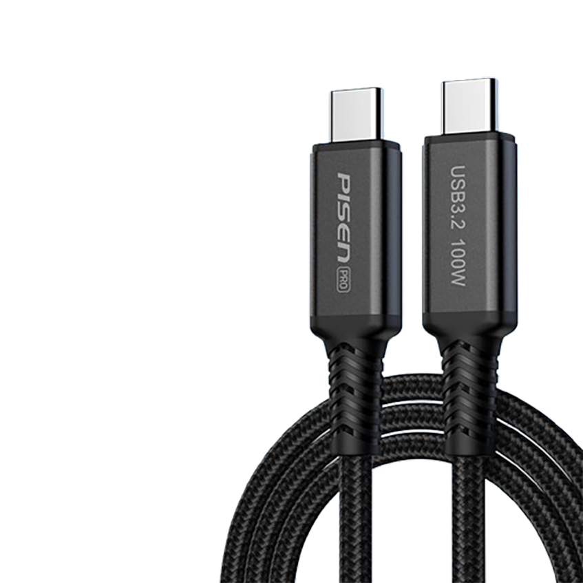 品胜USB3.2数据线全功能兼容雷电4视频线双type-c PD100W充电线20Gbs传输适用苹果15/16华为手机