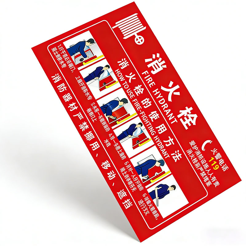 晨以橙 消火栓使用方法标识牌 30*15cm 张高清大图