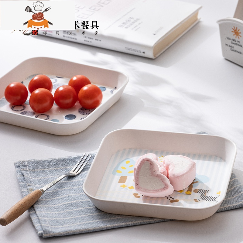 敬平简米吐骨头碟家用餐桌鱼刺垃圾盘密胺水果零食拼盘点心碟子干果盘高清大图