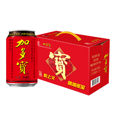 加多宝植物凉茶310ml*12整箱凉茶饮料怕上火红罐植物饮品茶饮料