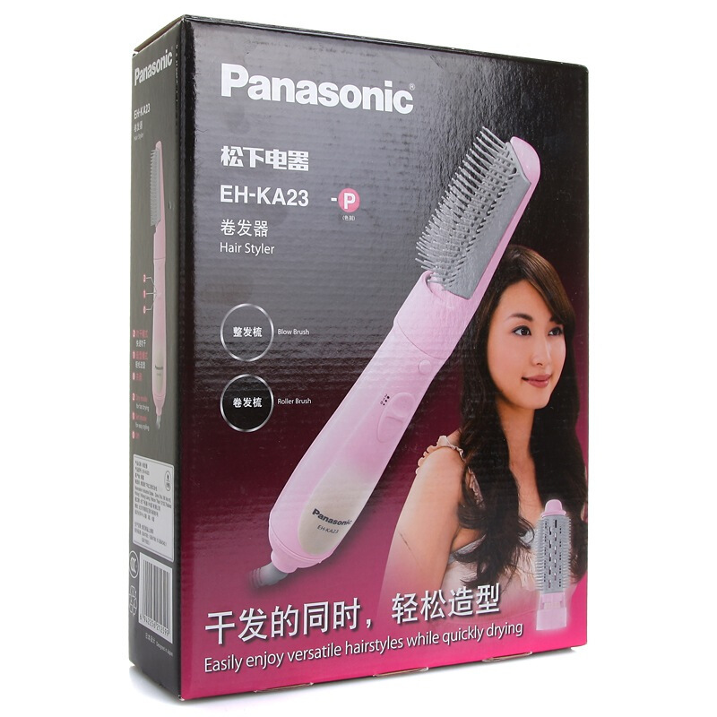 松下(Panasonic)卷发棒 卷发器 吹卷造型梳 卷直两用美发器 卷发梳子 烫发棒烫发器 EH-KA23-P