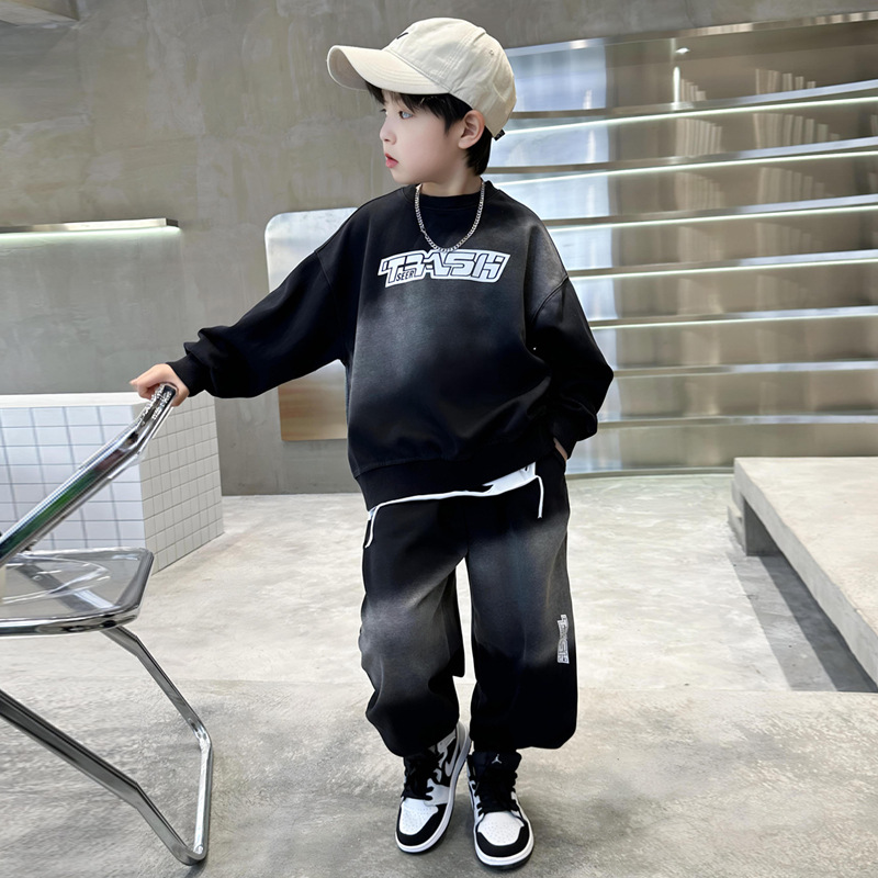 男童秋装卫衣套装新款儿童运动服春秋款中大童两件套秋季帅气