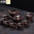 三维工匠宜兴紫砂壶纯全手工泡茶壶家用泡茶壶套装原矿紫泥大容量功夫茶具 LSM-10件套紫砂万福-旭日壶