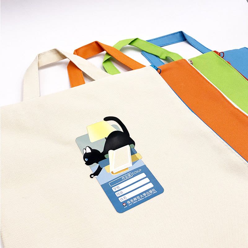 作业袋 [正版]小学生分类作业袋4个 大容量试卷收纳 学习拎书袋 新学期手提补课包 语文数学英语作业文件资料袋 学科分类图片