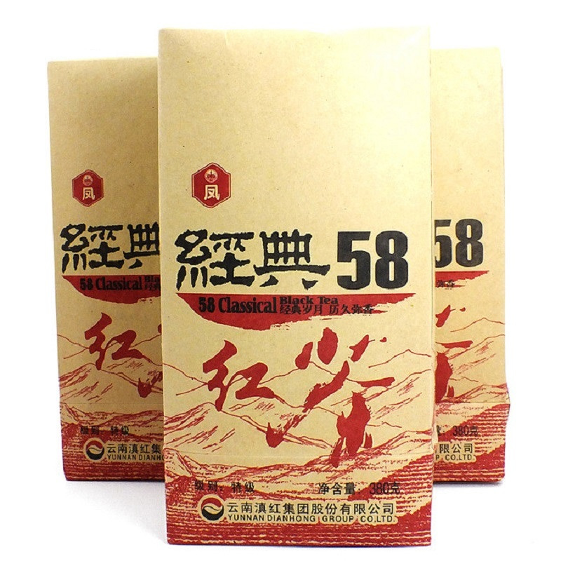 凤牌红茶茶叶 滇红茶浓香型特级 袋装 经典58 380g/袋
