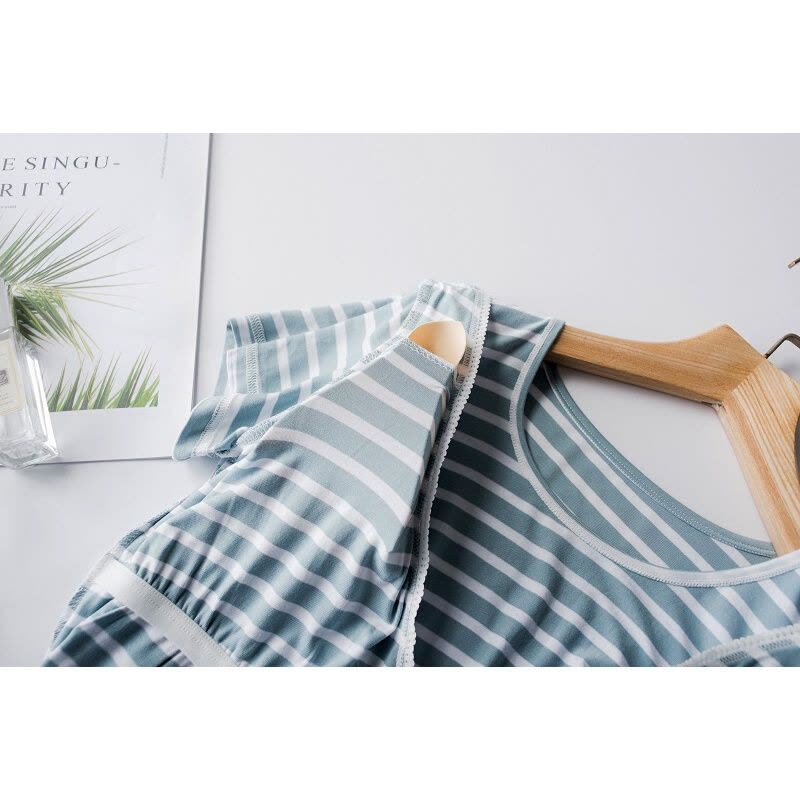 迪鲁奥(DILUAO)莫代尔夏季月子服短袖哺乳期产后家居服套装喂奶加大码孕妇睡衣裤图片