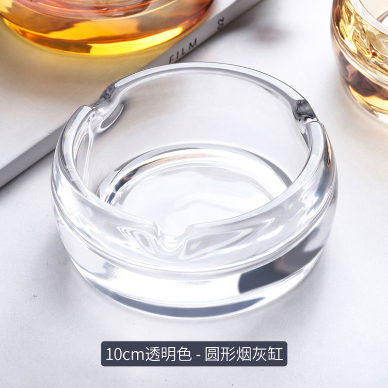 家用欧式烟灰缸 10厘米透明款(起订量:20)高清大图