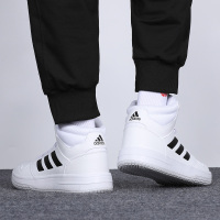Adidas阿迪达斯篮球鞋男2021冬季新款运动鞋白色高帮休闲鞋EG4235
