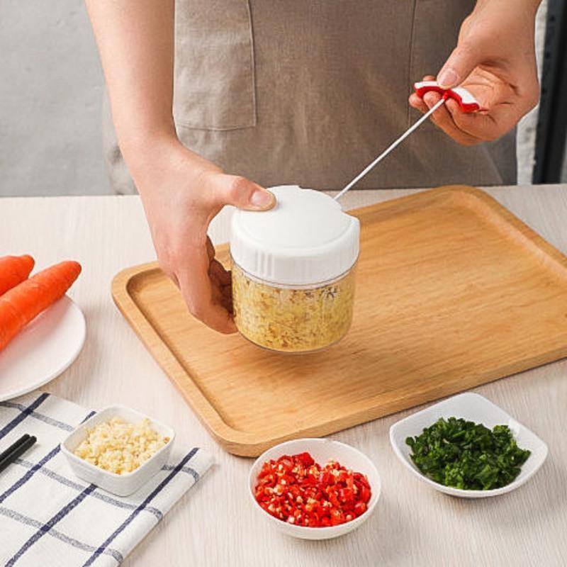 1个装拉蒜器压蒜泥神器压蒜器家用搅蒜器打蒜机手拉式手动捣蒜器捣碎