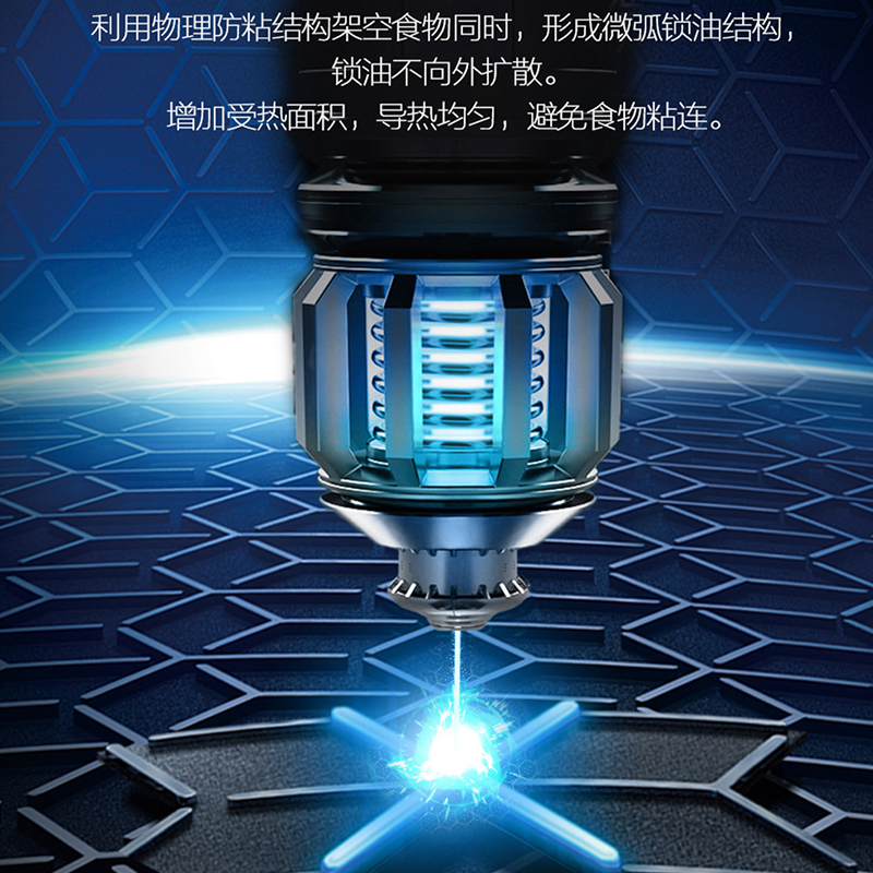 苏泊尔(SUPOR)炒锅X晶盾不锈钢不粘锅少油烟家用炒菜锅燃气电磁炉通用CC32JA2 赠铁铲高清大图