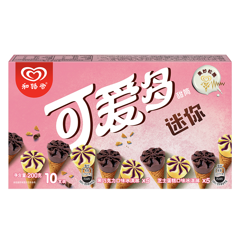 迷你可爱多 黑巧克力芝士蛋糕口味冰淇淋200g(10支装)