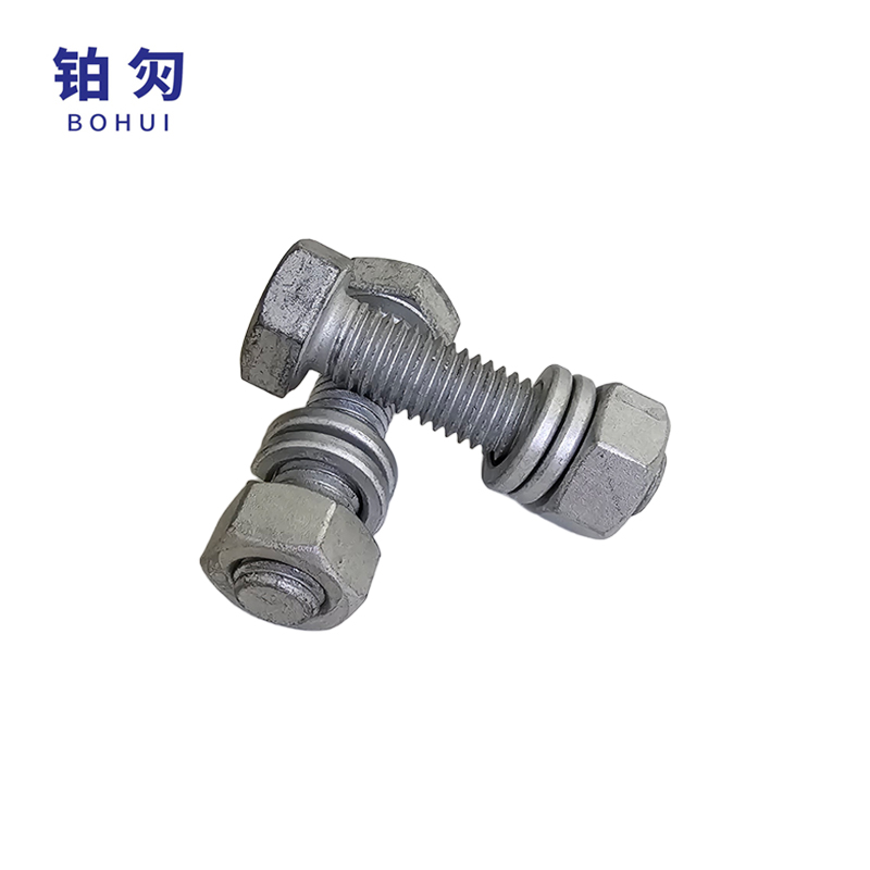 铂灳 热镀锌六角螺栓穿钉带帽 M10*50mm 套高清大图