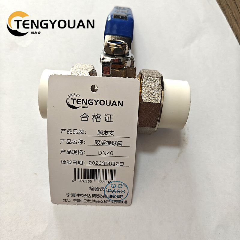 腾友安双活接球阀DN40/个高清大图
