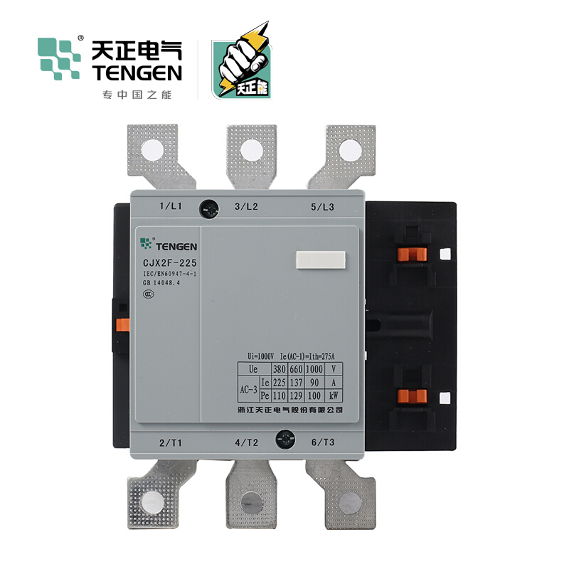 天正电气 CJX2F-225A 220V 3NO 无 225A 50Hz 3P 02010070251 交流接触器