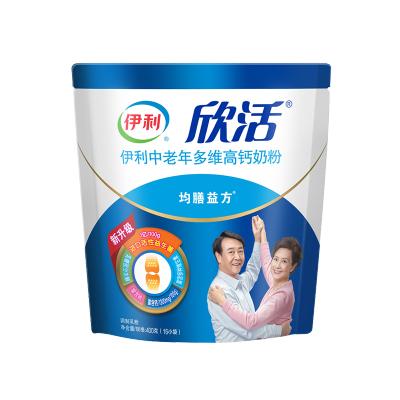 伊利欣活 中老年多维 富含钙 奶粉400g袋装 成人奶粉 多种维生素 便携小包装16*25g