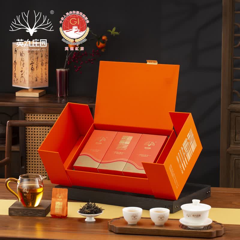 ENJOY MANOR 英九庄园 156g 清栀兰 金英红 英红九号 一级 红茶 156g/礼盒高清大图