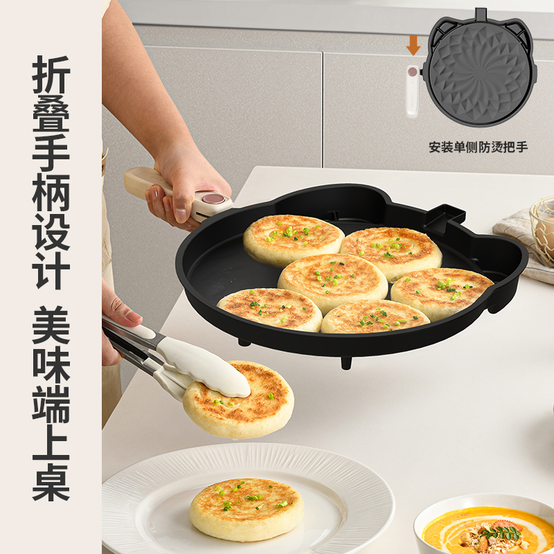 利仁LR-J3425电饼铛加大33规格上下盘可拆洗家用电饼档双面加热蒸汽烙饼锅煎饼锅三明治电饼锅电煎锅高清大图