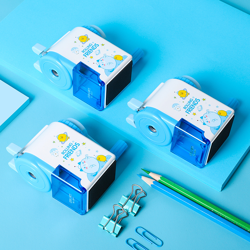 得力(deli)0641手摇削笔机 卷笔刀削笔刀转笔刀学生卡通文具办公用品 单个装 颜色随机发