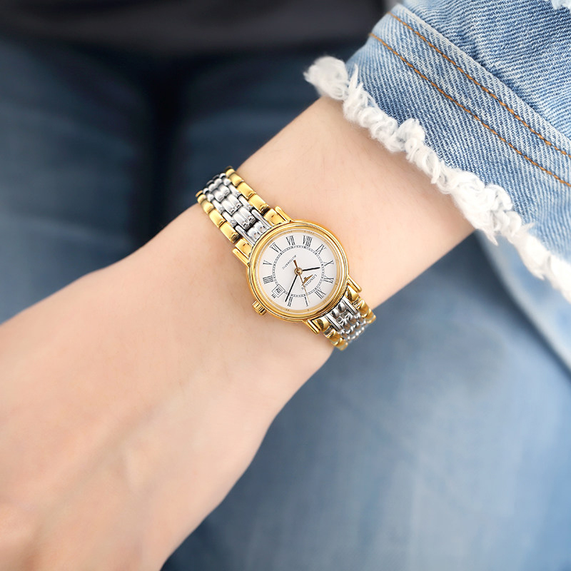 浪琴longines瑞士手表瑰丽系列自动机械商务钢带女士表l43212117