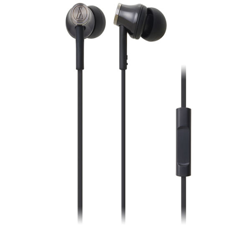 Audio Technica/铁三角 ATH-CK330iS (黑色) 线控带麦入耳式耳机 智能手机专用入耳式耳机 防缠