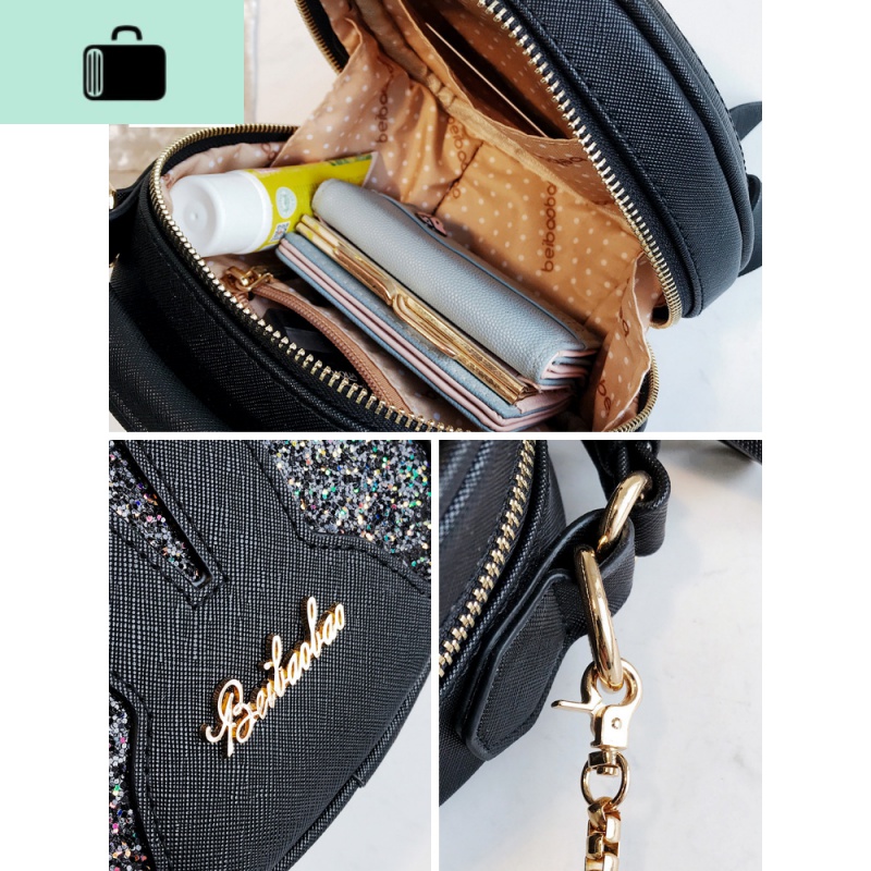 小包包少女2020新款斜挎包百搭迷你小圆包手提单肩可爱亮片NEWLAKE高清大图