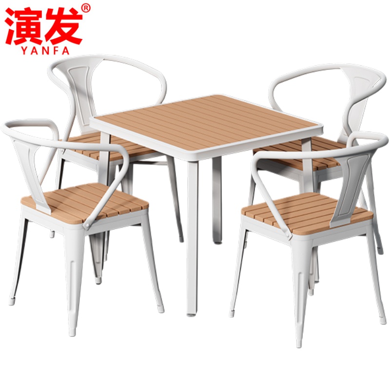 演发 餐桌一桌二椅 套高清大图