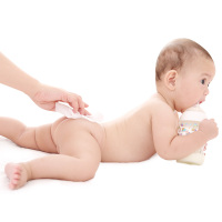 安织爱 纯棉柔巾 婴幼儿宝宝干湿两用儿童一次性可湿纸巾 洗脸巾 洗屁屁 10*20 100抽*1包