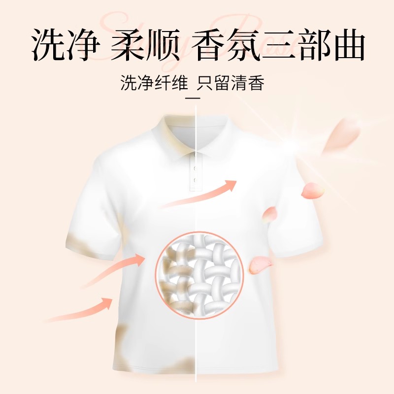 日本进口持久香氛柔顺洗衣液香槟玫瑰雨季屋内晾干抑菌高清大图