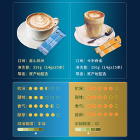 【买2送杯】云潞蓝山风味卡布奇诺三合一速溶咖啡特浓原味咖啡粉25条/盒*2共50杯组合装