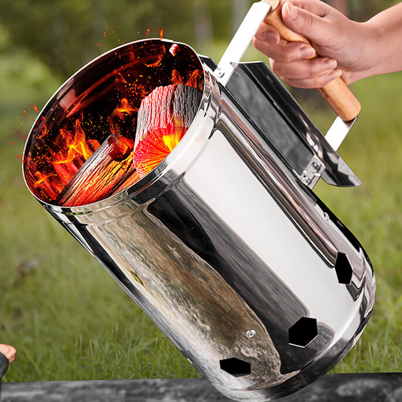尚烤佳炭筒轻松引炭双层隔热通风流畅多功能SKJ-238高清大图