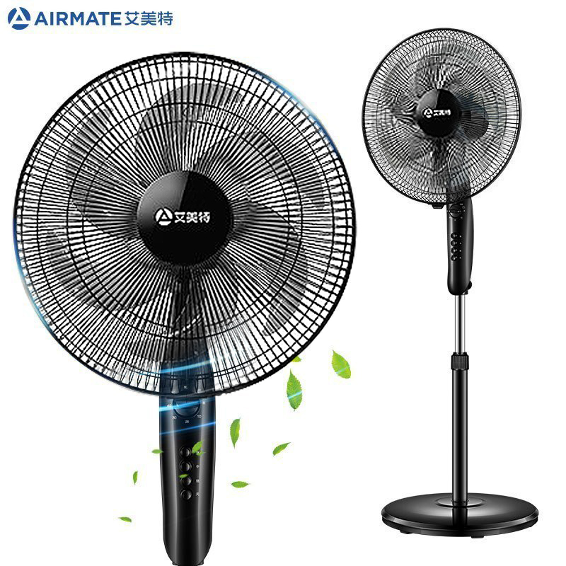 艾美特(airmate) 电风扇六叶家用省电机械控制3档大风量定时摇头升降