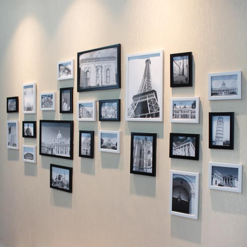 客厅卧室照片墙大墙面相框墙地中海复古欧美相片墙24框