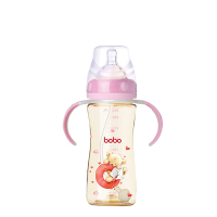 乐儿宝(bobo)PPSU宽口径奶瓶260毫升(红色)12个月以上