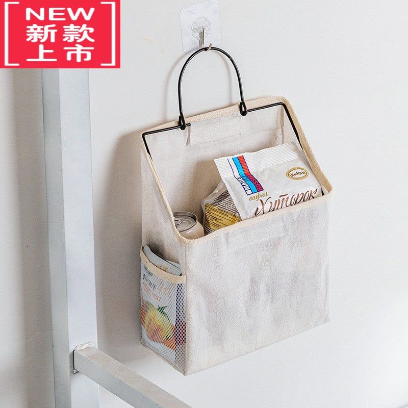 可莉允宿舍课桌收纳挂袋挂墙壁挂书桌ins收纳袋床头布袋墙上门后置物袋w图片