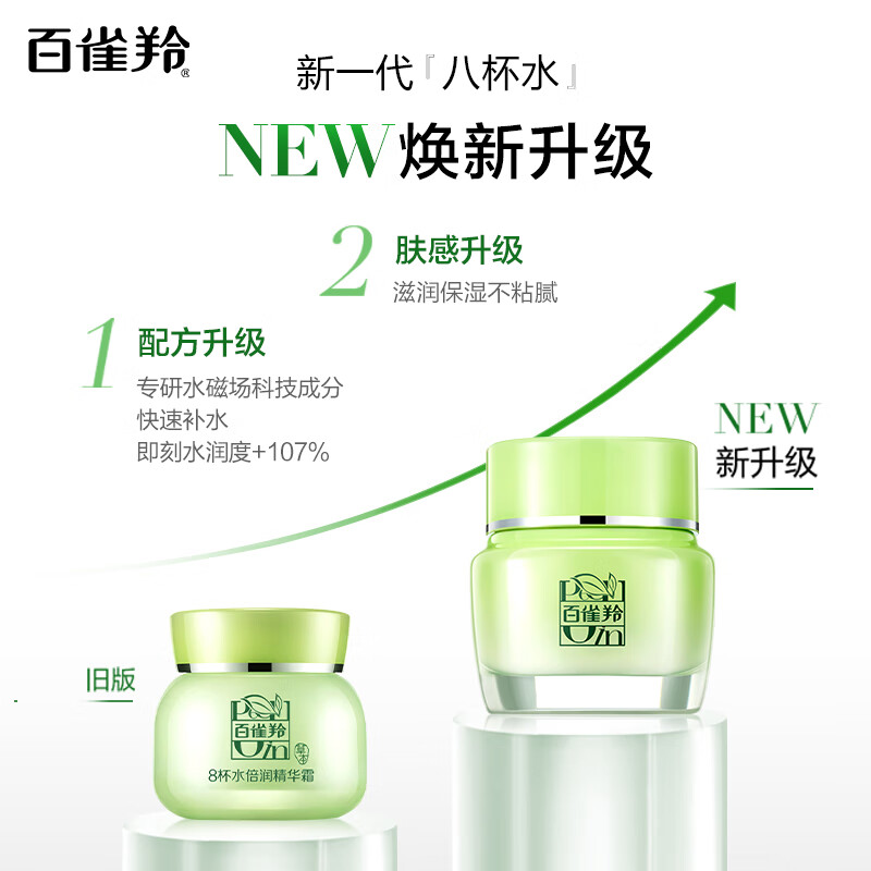 百雀羚(PECHOIN)草本精萃八杯水倍润精华霜50g高清大图