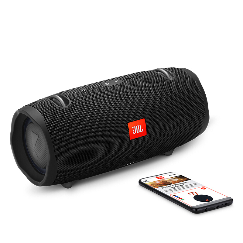 JBL XTREME2 音乐战鼓二代 便携式蓝牙音箱+低音炮 户外音箱 电脑音响 防水设计 可免提通话 黑色