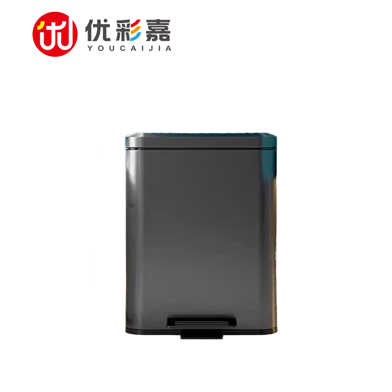 优彩嘉 不锈钢脚踏垃圾桶 15L LJT06 个高清大图