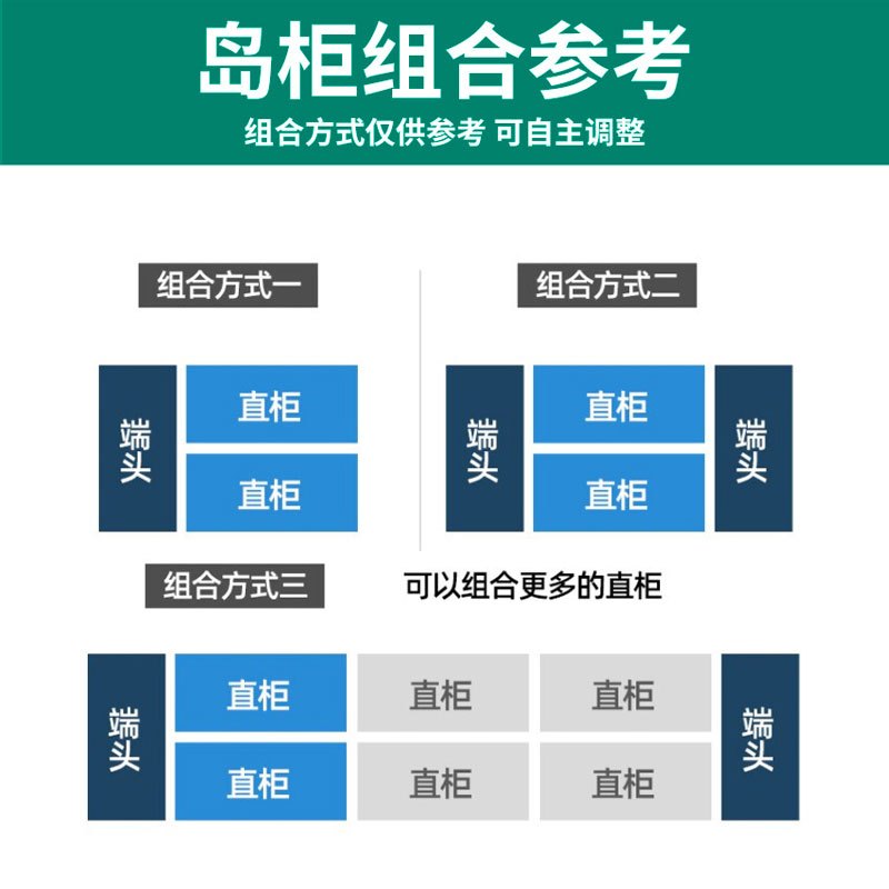 猛世超市冷冻组合岛柜卧式速冻水饺汤圆冰柜商用大容量展示柜