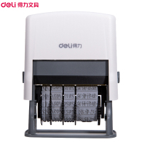 得力(deli)77301日期印章 回墨印号器 年月日可调时间印号机 生产日期打码机 财务翻转日期印 办公用品