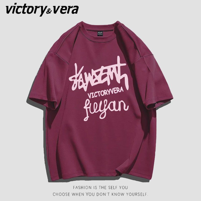 VICTORYVERA学生港风短袖t恤女2022夏季新款欧美字母印花上衣百搭