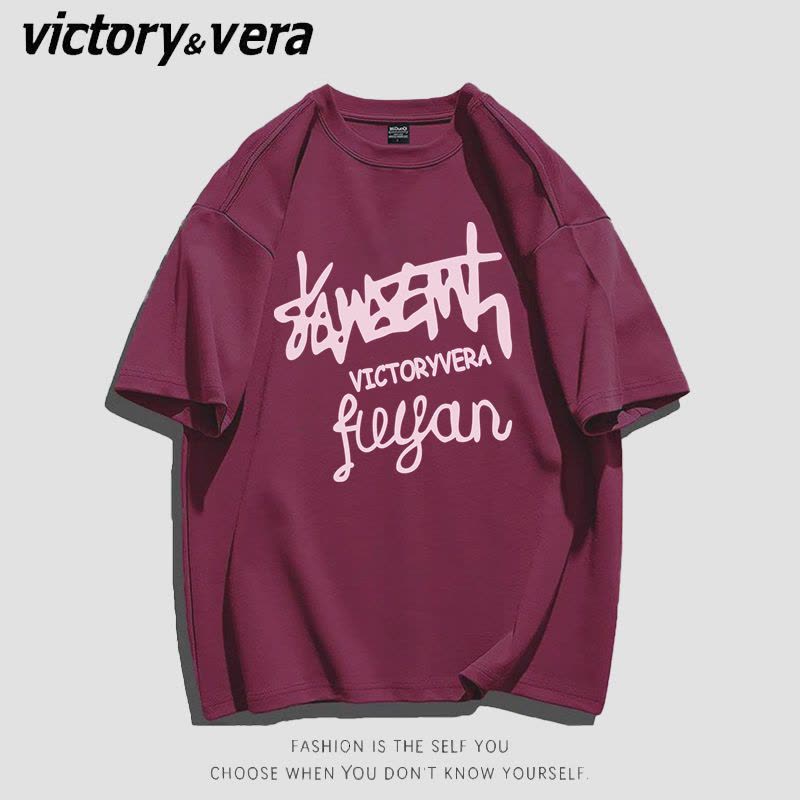 VICTORYVERA学生港风短袖t恤女2022夏季新款欧美字母印花上衣百搭图片