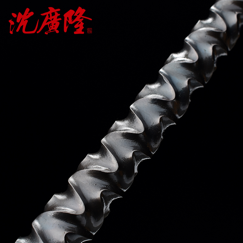 伏魔鞭 单手鞭 花纹钢一体短鞭传统冷兵器 龙泉沈广隆宝剑 未开刃