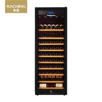 Raching/美晶 RC670S 红酒柜恒温冰箱酒柜实木家用酒柜茶叶冷藏柜 冰吧70-90瓶装 黑色带挂杯