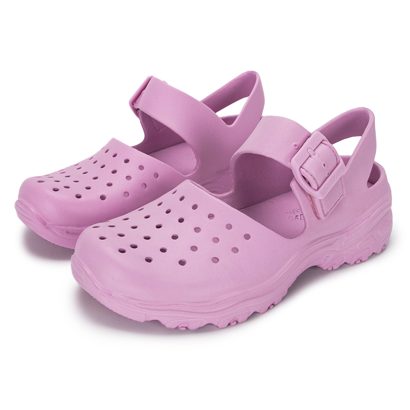 Skechers/斯凯奇女鞋新款洞洞鞋轻便透气包头凉鞋沙滩鞋111247-LIL ZP