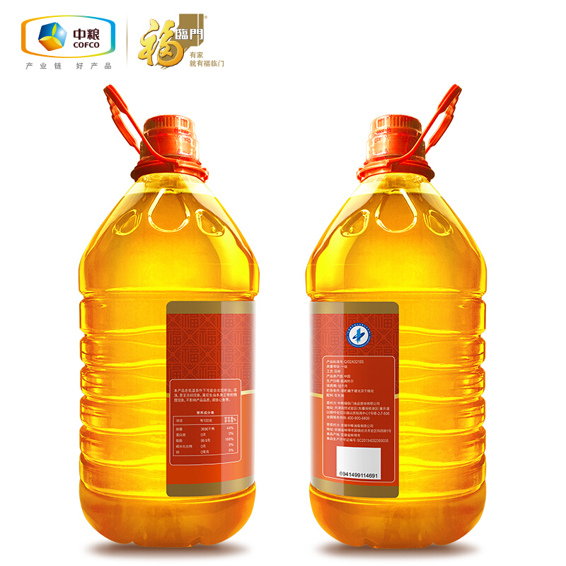福临门 浓香压榨一级花生油 食用油5L
