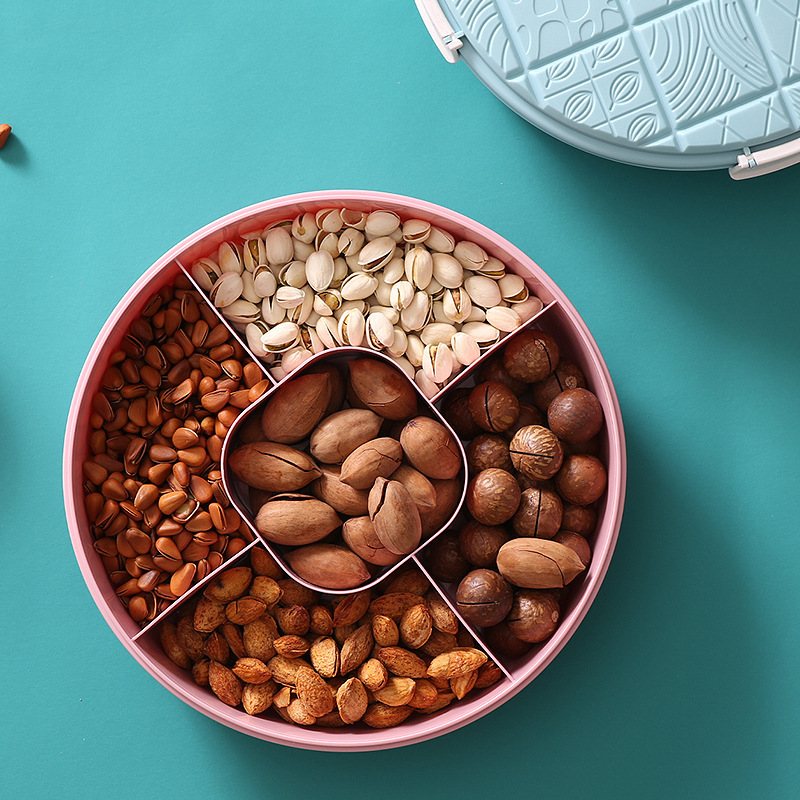 b干果点心零食瓜子花生过年塑料糖果盒欧式巧克力果盘果盒懒人果盘