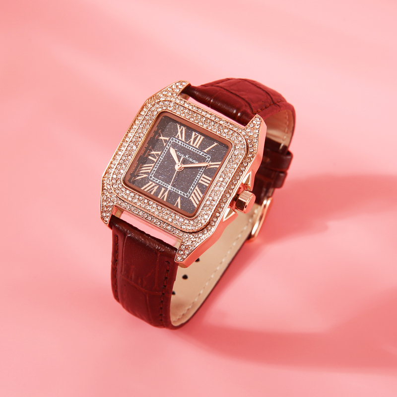 clouskrause女士镶水钻表壳石英表30米生活防水石英表cko19s0014a视频